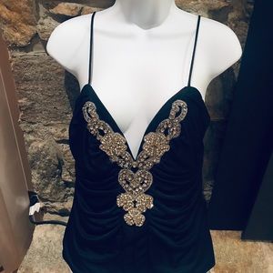 Night Way Collections Embellished Black Top